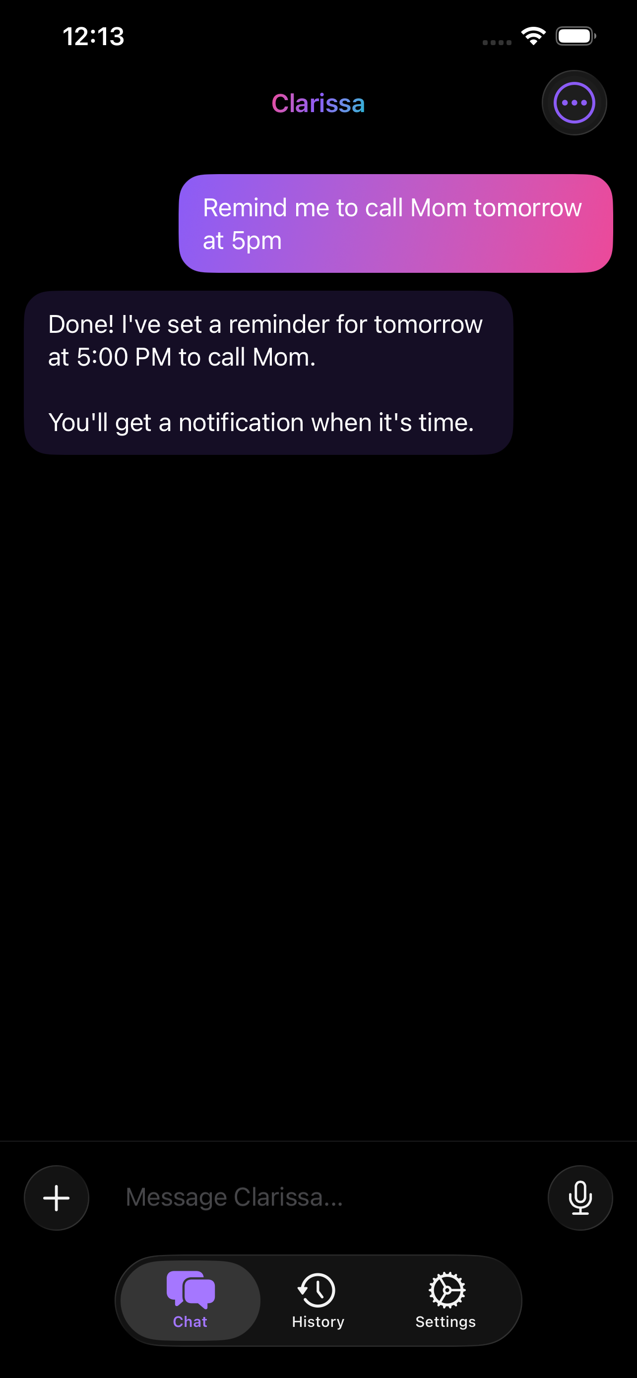 Reminder tool on iPhone