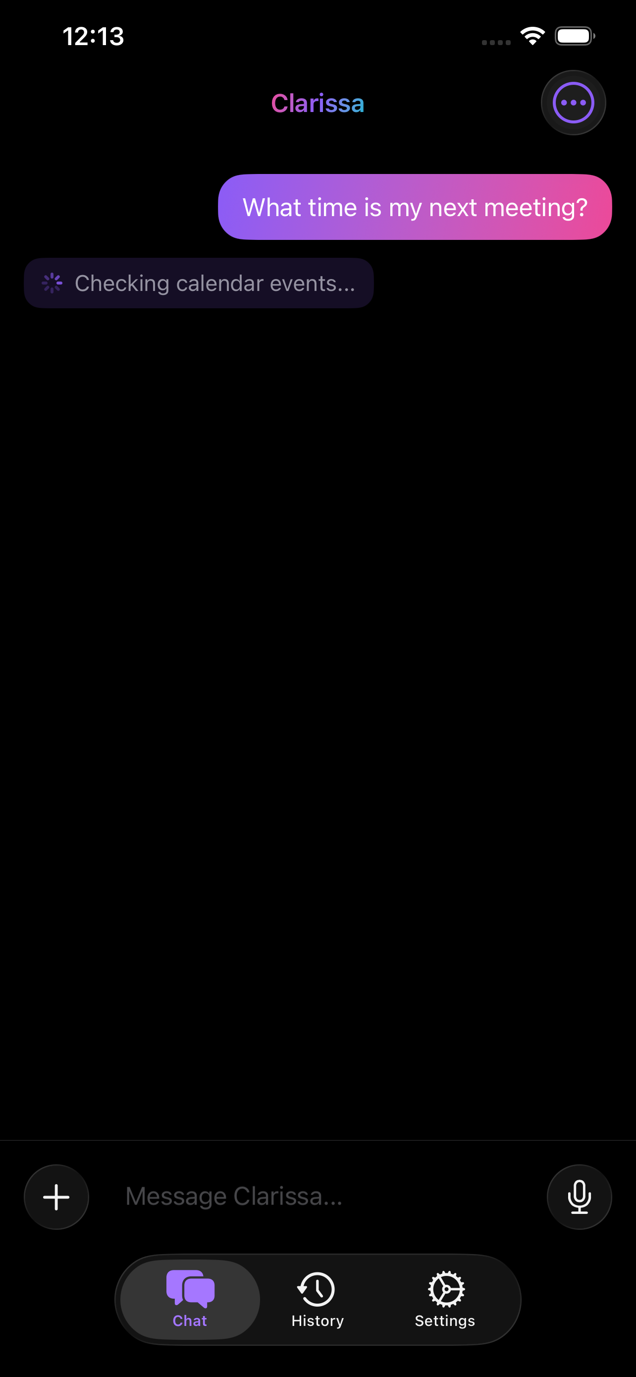 Tool execution progress on iPhone